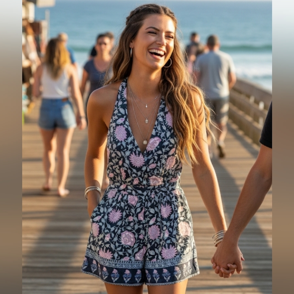 AEO Boho Floral Romper Size Xxs